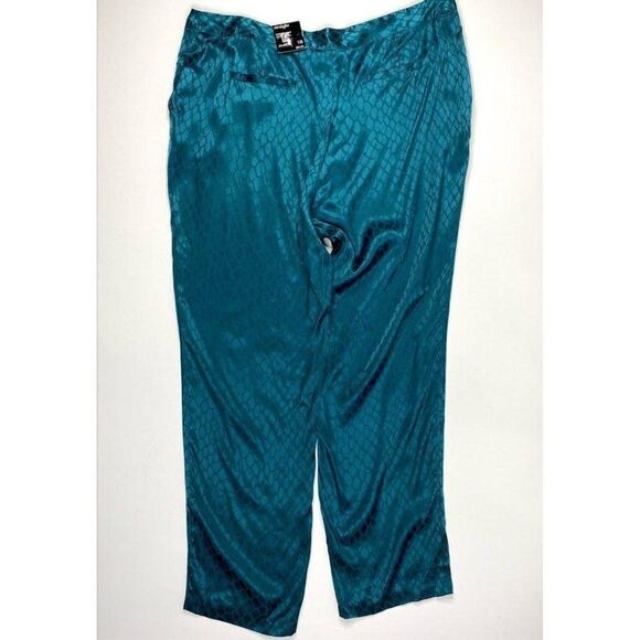 Alfani Teal Patterned Women's Pants - Picture 2 of 10